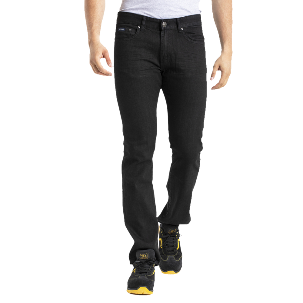 Jean WORK9 Stretch 98% coton 2% élasthanne 385g (Noir) - Coupe droite ajustée - Rica Lewis - PCP35-38_0