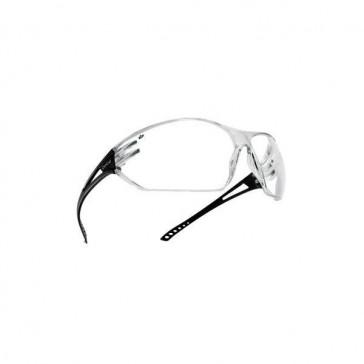 Lunettes de chantier SLAM - branches en polycarbonate noires - oculaires incolores traités anti-buée et anti-rayures - Bolle Safety_0