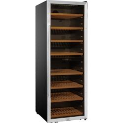 METRO Professional Cave à vin GWC1171D, acier inoxydable/verre, 59.5 x 69 x 173.7 cm, 171 bouteilles, avec serrure, noir/argenté - noir inox 476975_0