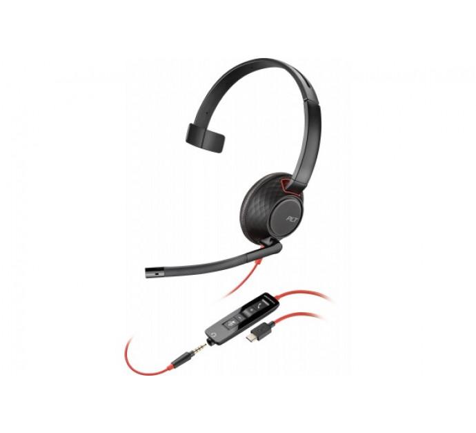 Poly Blackwire C5210 - Micro-casque MS USB-A + Jack - 1 écouteur - Réf. 465231 - Confort ergonomique et connectivité universelle_0
