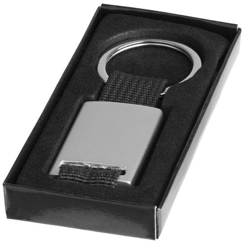 Porte-clés sanglé Alvaro 11810800 - Rectangulaire, aluminium et polyester coloré, avec boîte cadeau noire_0