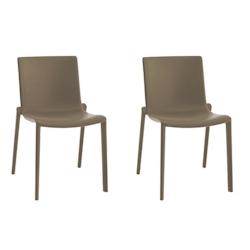 Resol KAT Chaise Intérieur, Extérieur Set 2 Chocolat - marron plastique 21041_0