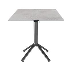 Restootab - Table pliable Nemo pour extérieur pierre claire 70x70 - gris TB-NEM-7070C-CUMA.L_0