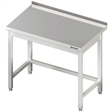 Table de travail inox adossée sans étagère 1900x600x900 soudée - 930026190_0