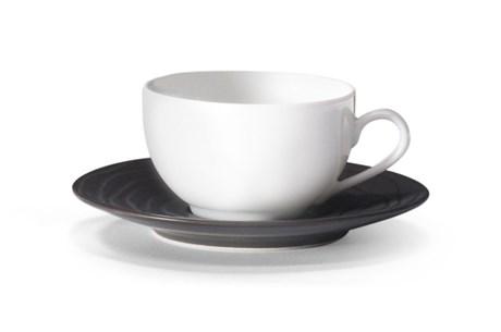 TASSE ET SOUS TASSE ESCALE NOIR ET BLANC 11 CL