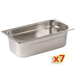 Bac Inox GN 1/4 - Vogue - Lot de 7 - inox 650414251033_0