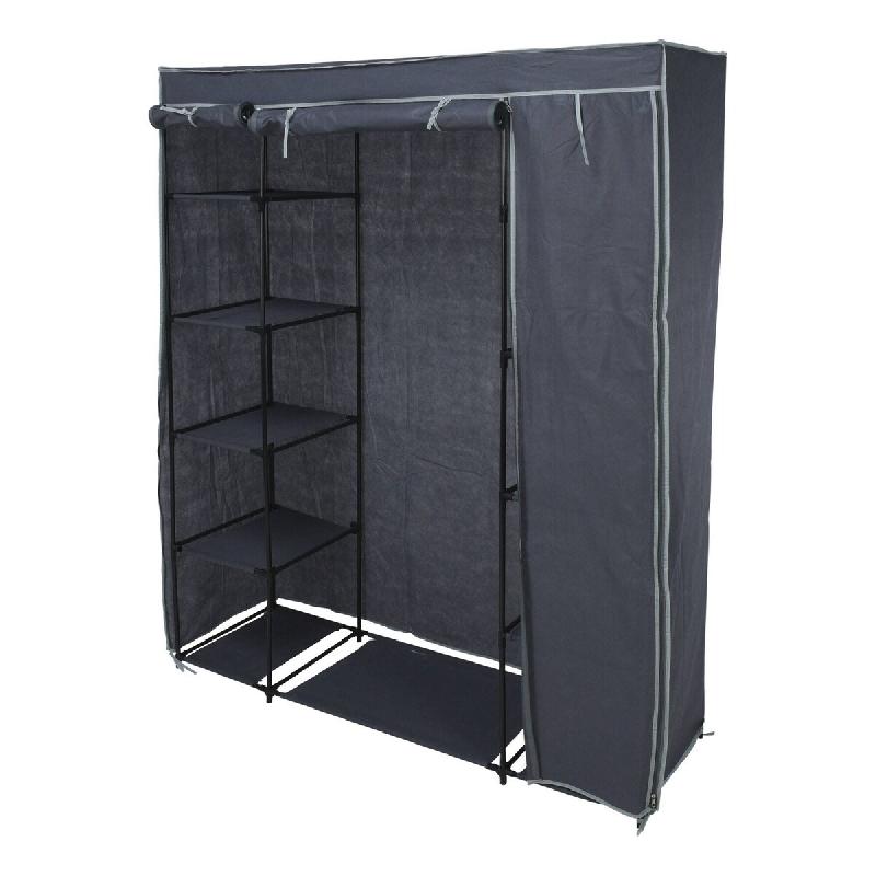WellHome - Armoire de rangement pour camping avec étagères couleur grise 141x45x167cm - acier WH14359_0