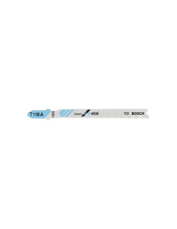 5 LAMES DE SCIE SAUTEUSE 92MM POUR LE MÉTAL T118A - BOSCH - 2608631013