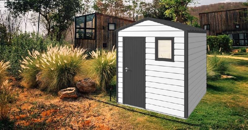 Abri de jardin double pentes de 2 m² à 20 m² - structure en bois avec plancher hydrofuge - Huts & Co_0