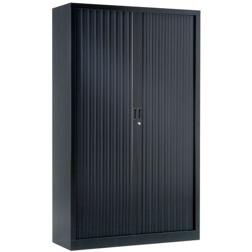 ARMOIRE HAUTE À RIDEAUX 100 X 198 CM 9005 NOIR - VINCO