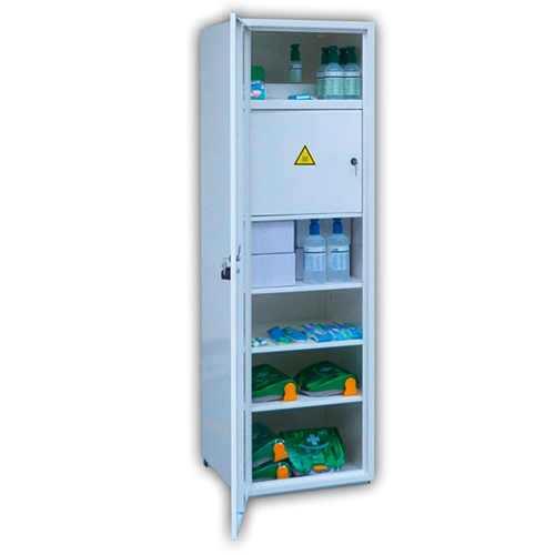 Armoire haute d'infirmerie 1 porte destinée aux espaces de santé - Réf AMS 15155 - BIOLAB_0