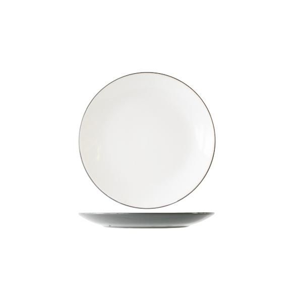 ASSIETTE À DESSERT RONDE 21.1CM GRISE - LOT DE 6 - COSY & TRENDY - VINCE