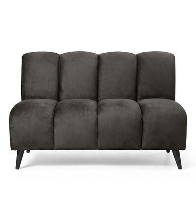 Banquette de restaurant professionnelle CHR Cocoon velours gris anthracite, 120 cm  France Mobilier CHR - gris 3760326528714_0