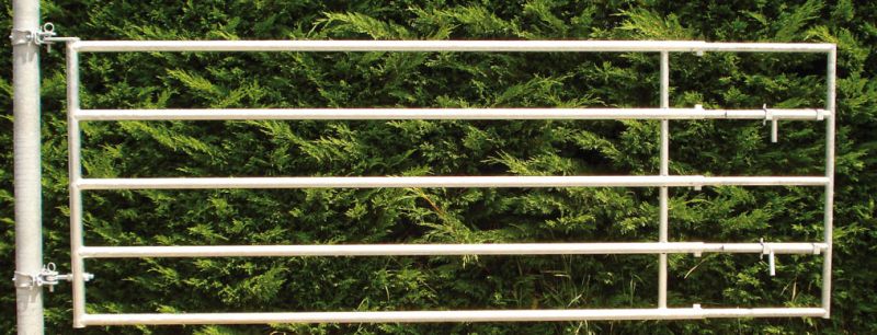 Barrières d’herbage télescopiques 5 tubes - CK-Industries - robustes pour bovins, longueurs 1 à 6 m_0