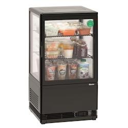 Bartscher Mini vitrine ventilée positive 58 Litres, 4 faces vitrées, en plastique, noire, 180 W, 220 V - MONO - noir multi-matériau 700358G_0