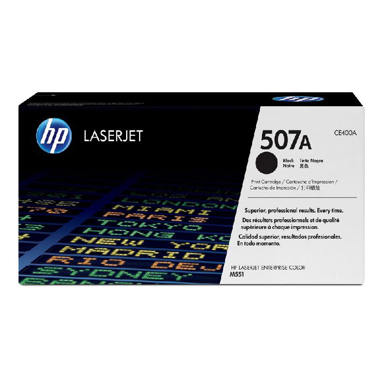 CARTOUCHE LASER HP 507A CE400A - NOIR - 5500 PAGES