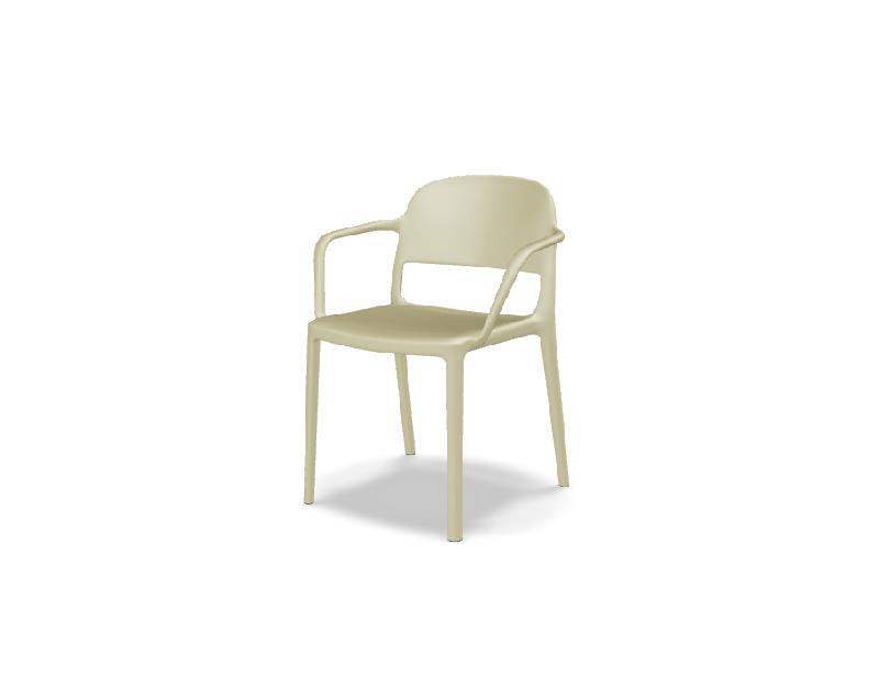 Chaise avec accoudoirs BLENDY - jaune_0