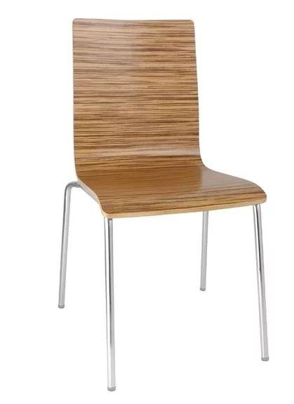CHAISES DE SALLE À MANGER BOLERO EN HÊTRE PLAQUÉ ZEBRANO (4 PIÈCES)