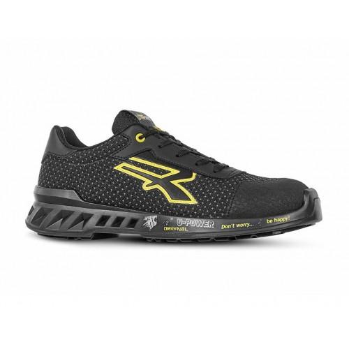 CHAUSSURES DE SÉCURITÉ BASSES MATT S3 CI SRC ESD NOIR ET JAUNE - TAILLE 37 UPOWER