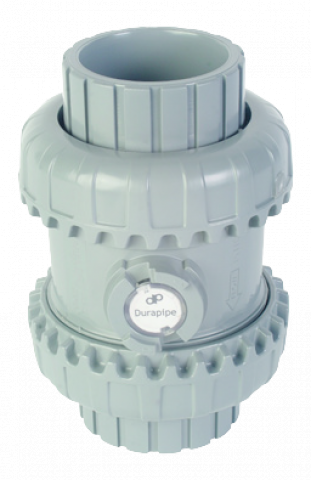 Clapet à boule ABS PN 16 - 20 mm - double union FF à coller - joint EPDM_0