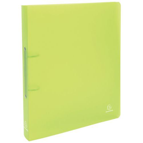 CLASSEUR 2 ANNEAUX 30 MM PP CHROMALINE - A4 MAXI - VERT - EXACOMPTA