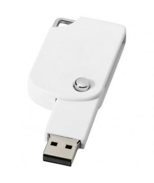CLÉ USB PIVOTANTE CARRÉE 8 GB - BLANC - CLÉS USB PUBLICITAIRES PERSONNALISÉES