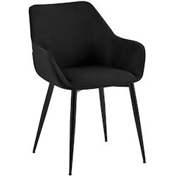 CLP Chaise de salle à manger Luena Noir /Tissu - noir textile 327421_0