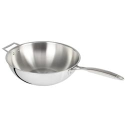 CRISTEL Wok inox Castel'Pro fixe  Ø32cm - Acier inoxydable 18/10 3358570067334_0