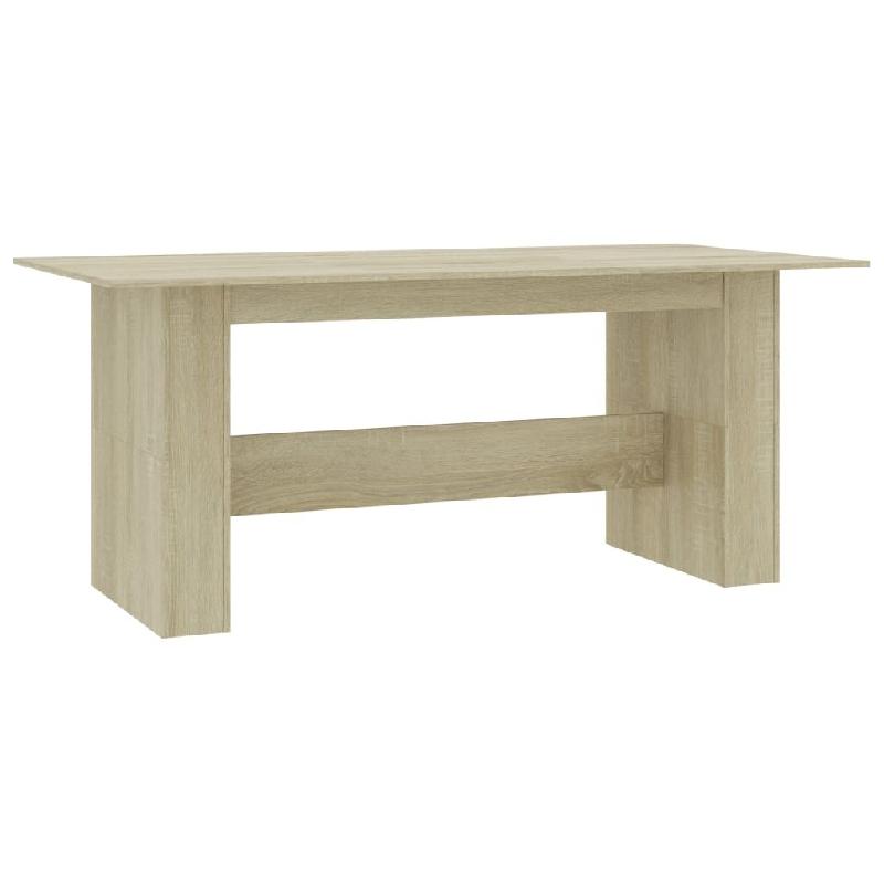 Décoshop26 - Table de salle à manger design simple 180 x 90 x 76 cm bois d'ingénierie couleur chêne DEC036849 - Bois massif 3000261434139_0