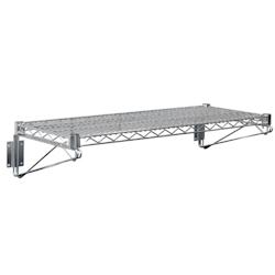 Étagère murale métallique Vogue 610mm - acier nickelé et chromé - charge maximale 30 kg - supports inclus_0