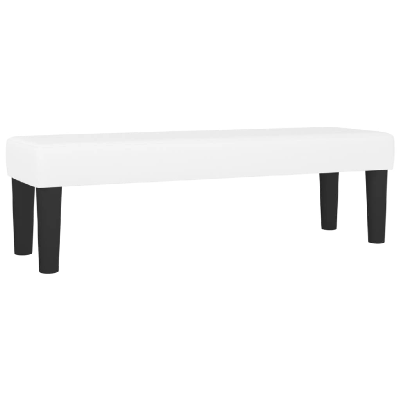 Helloshop26 - Banc banquette blanc 100 x 30 x 30 cm synthétique 02_0010605 - 3000583947768_0