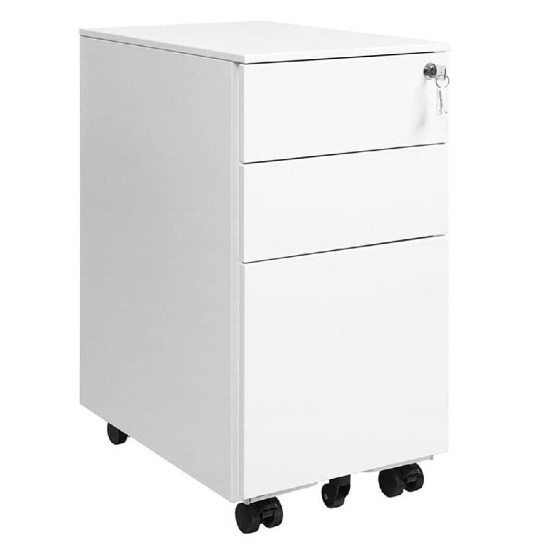 Helloshop26 - Caisson de bureau à roulettes avec 3 tiroirs et classeur suspendu 30 x 45 x 60 cm armoire de bureau verrouillable pour 12_0004807 - 300_0