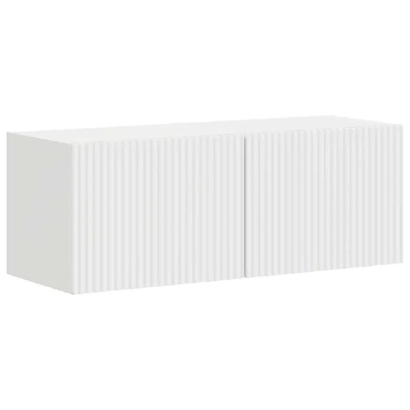 Helloshop26 - Lot de 2 meubles TV muraux modernes design minimaliste 60 x 31 x 29.5 cm en bois d'ingénierie blanc brillant 02_0054878 - blanc Bois ma_0