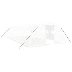 Helloshop26 - Serre tente abri plante fleur légumes avec cadre en acier 40 m² 10 x 4 x 2 m blanc 02_0044585 - 3000220224085_0