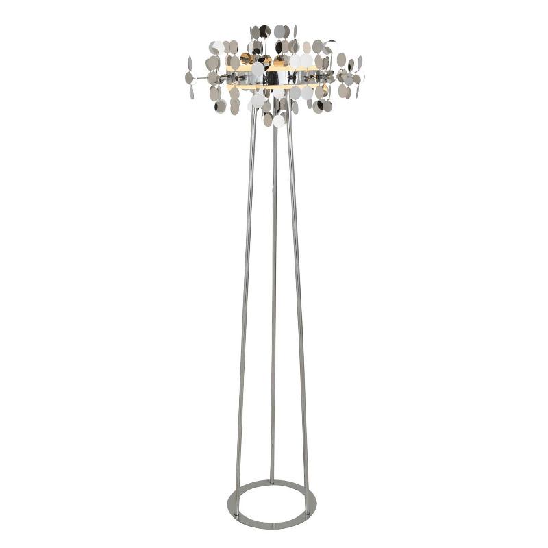 LUCANDE GLIMMO LAMPADAIRE LED, CHROMÉ