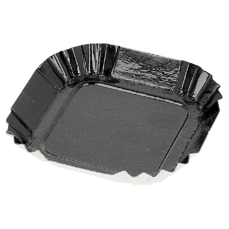 Mini assiette carrée carton noir 5,5x5,5cm - par 100_0