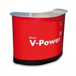Podium Case - Comptoir d'exposition portable en PVC - Transformable avec rangements et visuel_0