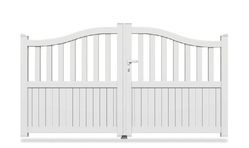 Portail aluminium battant modèle OPC-105 - Dimensions au choix - Coloris RAL standards_0