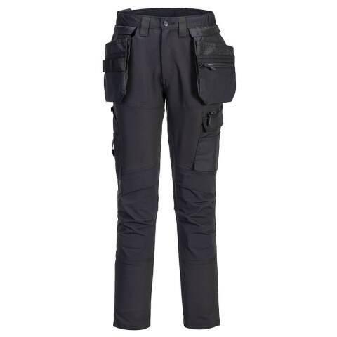 PORTWEST DX456 PANTALON DE TRAVAIL STRETCH DX4 HOLSTERS AMOVIBLE NOIR - TAILLE 38 - STANDARD
