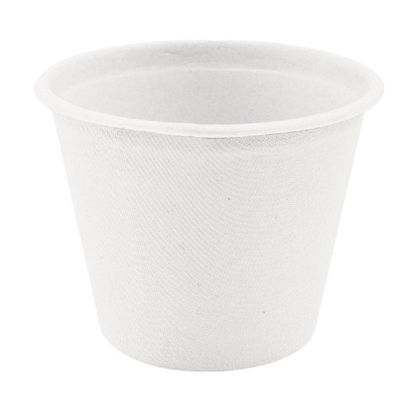 Pot à soupe en bagasse blanche 425cc Ø10,5x8,3cm - par 600_0