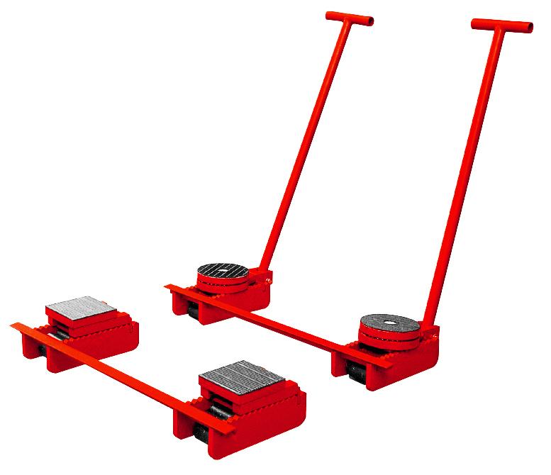Set de rouleaux de transport 60 tonnes - 4 plateaux avec 2 barres de direction MW Tools TRSA60_0