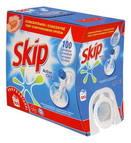 LESSIVE LIQUIDE SKIP PROFESSIONAL ACTIVE CLEAN - 150 LAVAGES - BIDON DE 7,5 L