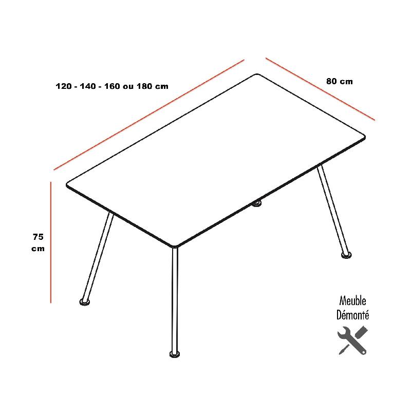 Table de Designer New Shool - MDD - 140, Gris_0
