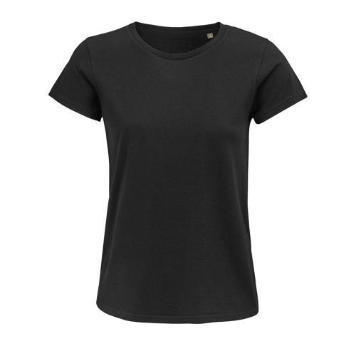 TEE-SHIRT PERSONNALISABLE FEMME COTON ORGANIQUE BIO JERSEY 150 NOIR PROFOND