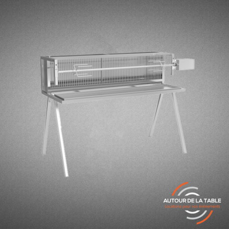 Tournebroche vertical méchoui - qualité professionnelle - inox - capacité 60 kg - réf 0811011 - disponible en location_0