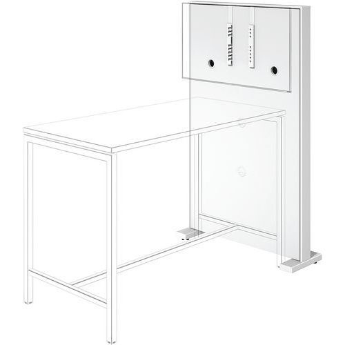 TV-BOX AVEC CORPS ET PORTES BLANC; CADRE ET PIEDS BLANC - QUADRIFOGLIO