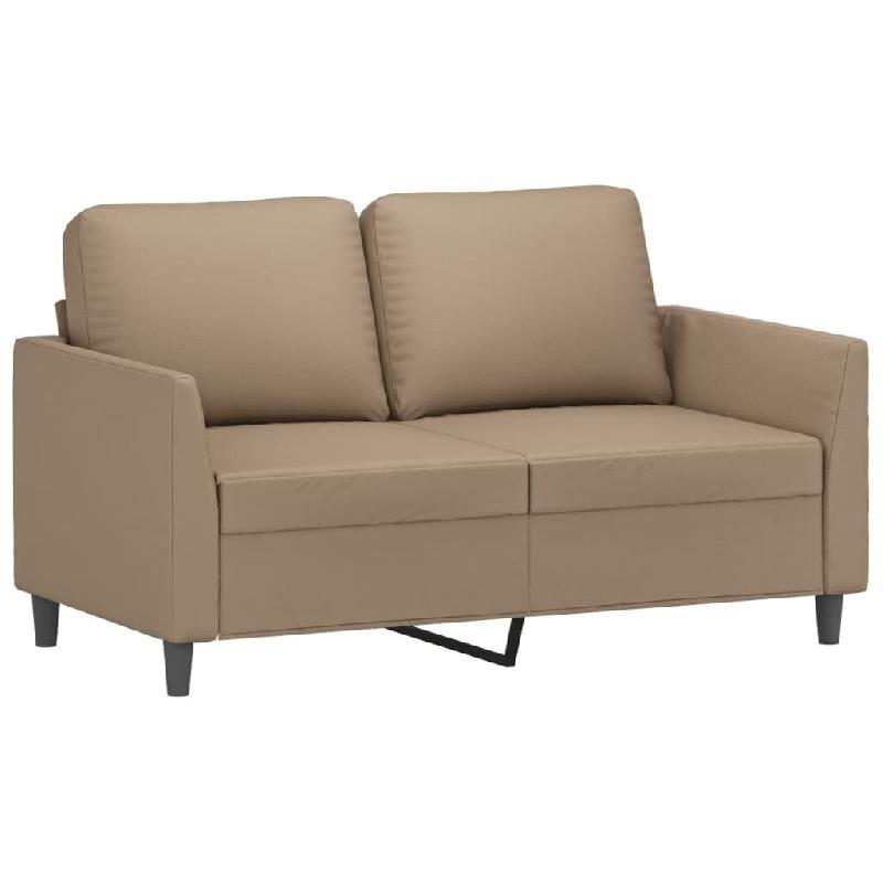 VidaXL Canapé à 2 places Cappuccino 120 cm Similicuir Modèle Aero Ligne Élite - Matériau naturel 359332_0