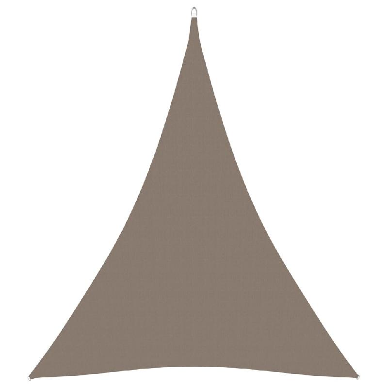VidaXL Voile de parasol tissu oxford triangulaire 5x7x7 m taupe Modèle Terrasse Rho Plus - marron 135457_0