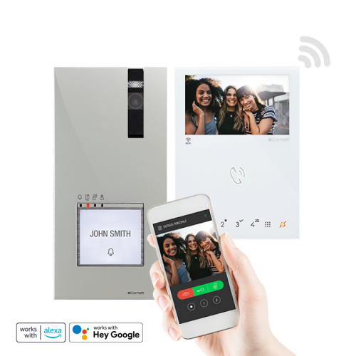 VISIOPHONE - FILAIRE AVEC WIFI - RECONNAISSANCE FACIALE - QUADRA COMELIT IMMOTEC