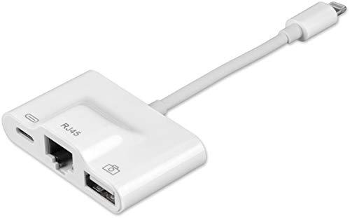 4smarts 468709 - Hub & Concentrateur USB 2.0, RJ-45, 100 Mbit/s, Blanc, câble 0,7 m_0